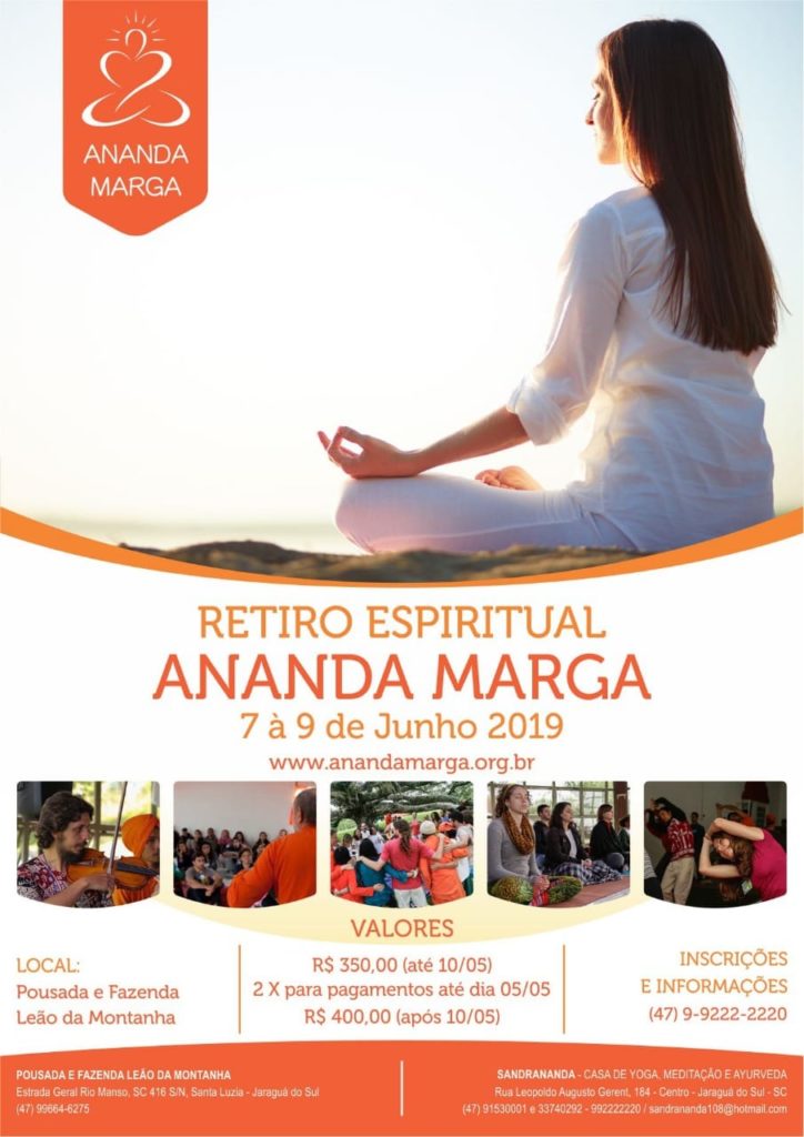 Imagem-flyer do retiro yoga jaragua do sul santa catarina 2019